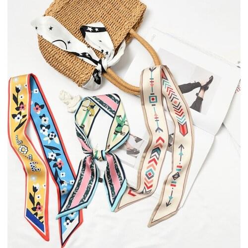 DIY Ribbon Scarves Hair Ties Bands Turban for Women Girls Neckerchief Scarf Scrunchie Headband Hat Belt Bag Hair Accessories