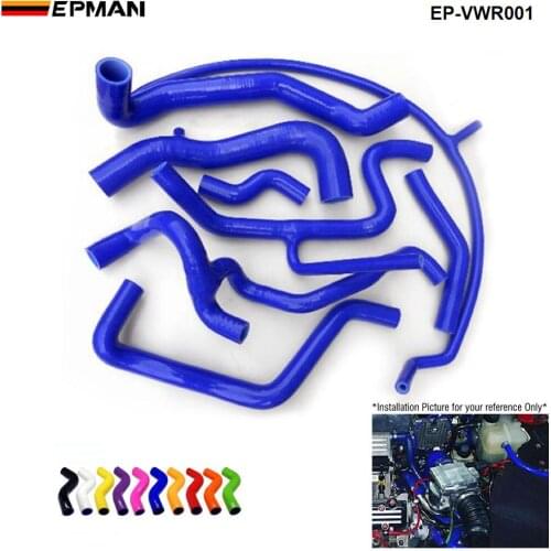 Silicone Intercooler Induction Intake Turbo Coolant Radiator hose kit For VW Golf MK3 VR6 G60 (8pcs) EP-VWR001