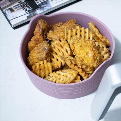 Air Fryer Silicone Pot Oven Heating Baking Tray Bread Fried Chicken Pizza Basket