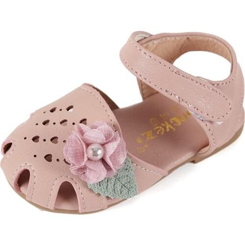 Skoex Baby Shoes Children Girl Soft Soled Wear-resistant Shoes Fashion Flowers Breathable Kidstoddler Flat Casual Princess Shoe