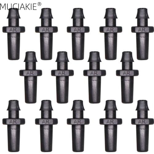 50PCS OD-5.8-6.4mm Taper x 1/4'' Barb Connectors Multi Functional 4/7mm Barbed Garden Irrigation Joint Hose Tubing Fittings