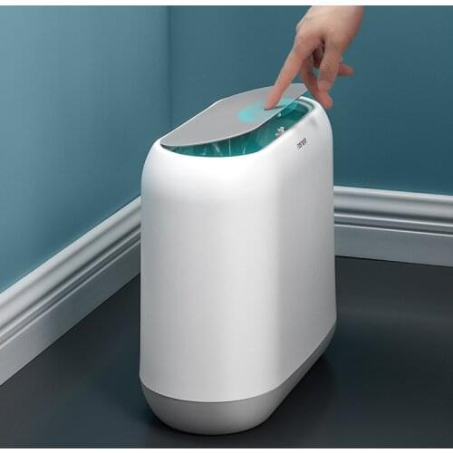 High-end trash can with one touch to open, push trash can, living room bathroom, kitchen trash can, toilet paper basket #1
