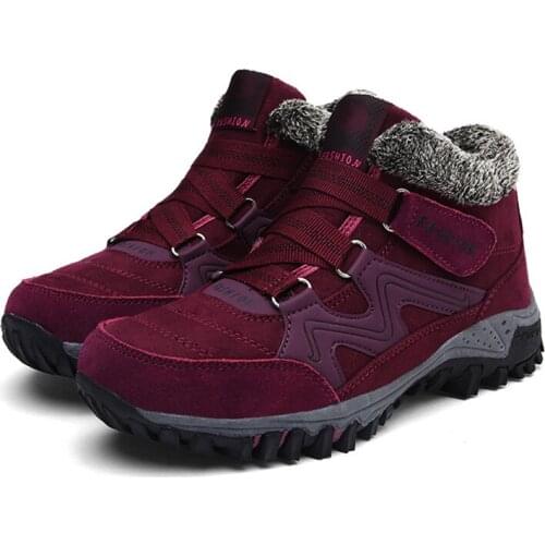 Shoes Woman New Women Winter Thermal Villi Boots Leather Platform High Top Warm Shoes Botas Mujer Dropship