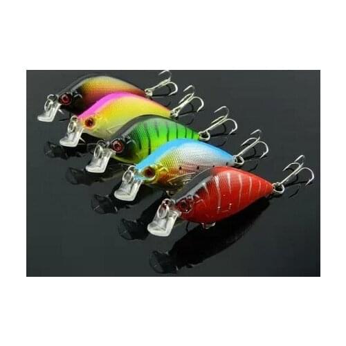Hard Plastic Crank Bait 10Pcs 6.5cm 8.4g Artificial Bass Fishing Lures Laser Lifelike Fishing Tackle Minnow Wobble