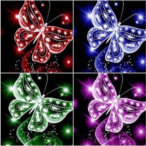 ZOOYA Diamond Painting Cross stitch Butterfly Text Needlework Diamond Embroidery Pattern Hobbies and Crafts Home Decor R2432