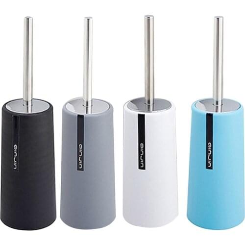 1Set Plastic Portable Toilet Brush Durable Type Plastic Toilet Brush Holders Bathroom Accessories Sets