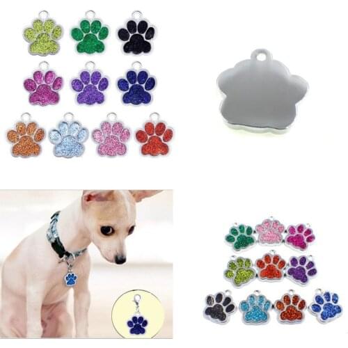 10pcs Blink Heart Cat Dog/Bear Paw Prints fit Rotating Key Chain Key Rings bag Jewelry DIY Making with Hole