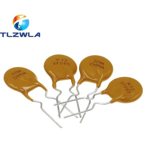 100PCS PPTC resettable fuse RXEF065 XF065 Pitch 5mm 72V 0.65A 650MA
