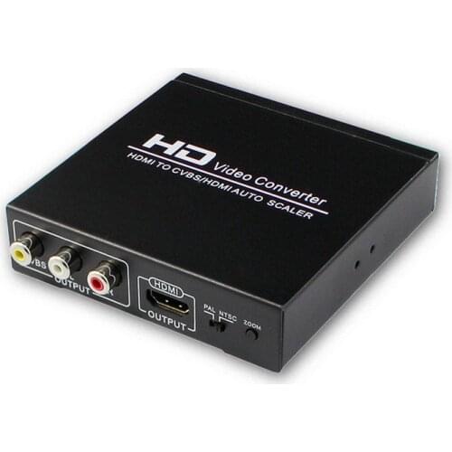 1080P HDMI-compatible To AV RCA Converter Scaler AV Splitter Converter for PS4 Apple TV DVD STB (HDMI&AV Out Simultaneously)