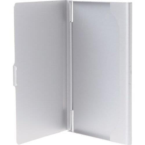 1x Stainless Steel Business Name Credit ID Card Holder Box Metal Pocket Box Case 066F