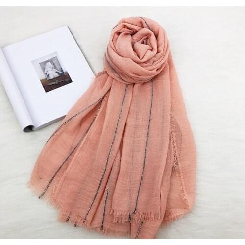 2018 Fashion Cotton Linen Plain Color Fringe Scarves Shawls Oversize Good Quality Scarf Hijab Muffler Wrap 9 Color Free Shipping