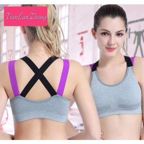 2020 Tianlanzhong womans pro padded compression fitness Wire free sporters bra top wear