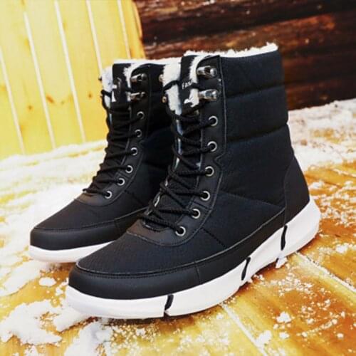 2021 Winter Boots New Thick Couple Snow Boots Plus Velvet Warm Side Outdoor Casual Short Boots Cold Resistance Men Cotton Shoes