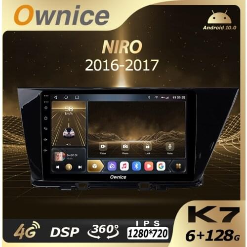 Ownice Android 10.0 K7 Car Auto Radio for Kia NIRO 2016 - 2017 6G+128G 8 Core 360 Panorama 4G LTE Interior Atmosphere Lamp