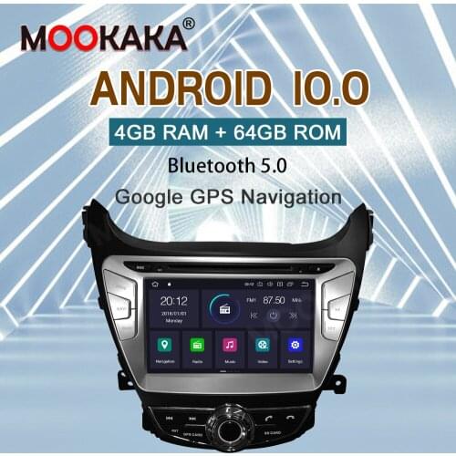 IPS Android 10.0 Car Multimedia Player For Hyundai Elantra 2011 - 2013 AutoRadio Audio Video Stereo FM Wifi BT No 2 Din DVD IPS