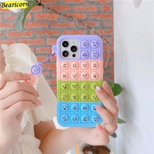 Pop Fidget Toys Case For Samsung Galaxy A51 A71 A31 A21s A11 A52 A72 A32 A12 A01 A02s A20 A30s A50s A70 A10e M11 Bubble Cover