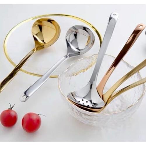 Cucchiaino Lungo Household Colander Stainless Steel Hot Pot Spoon 304 Large Colander Kitchen High Temperature Resistant Larges