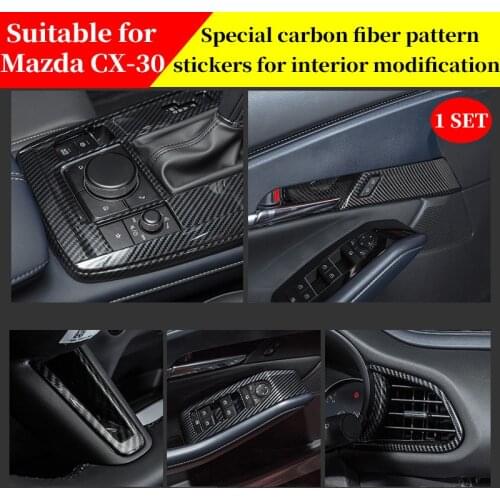 FOR Mazda CX-30 CX30 Car Stickers Carbon Fiber Car Color Film Body Sticker Car Decoration Stickers Auto Product Car Accessories