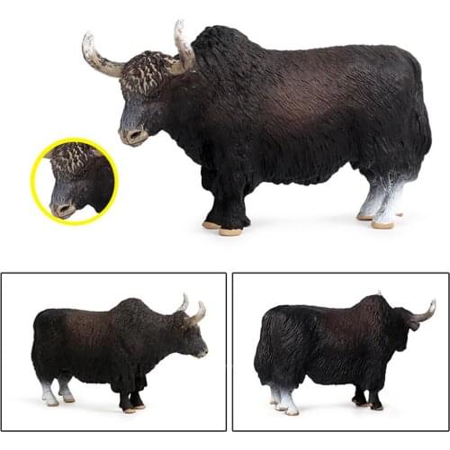 Simulation Bull OX Yak Animal Figurine PVC Model Table Decor Kids Education Toy Intelligence Develop Toys
