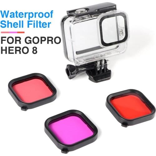Shoot Filter For Gopro Waterproof Case For GoPro Filter Gopro8 Case Waterproof Action Camera Filter For Gopro 8 Accessories