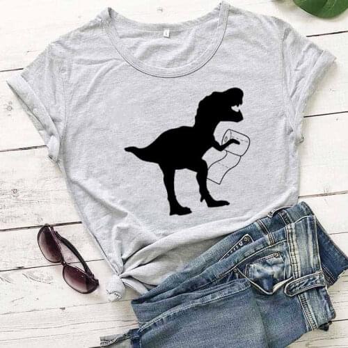 Toilet Paper Dinosaur Quarantine Shirt New Arrival 2020 Funny T Shirt Introvert Shirts Social Distancing Expert Shirts