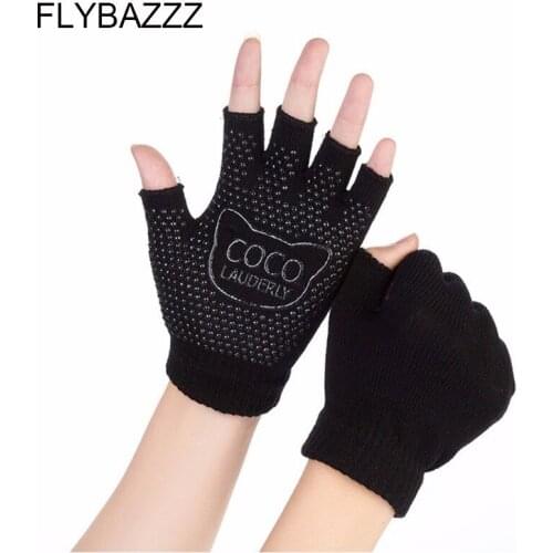 Hot Sale Unisex Half Finger Yoga Pilates Gloves Fitness Cotton Weightlifting Training Gloves Non-Slip Breathable Exercise Gloves