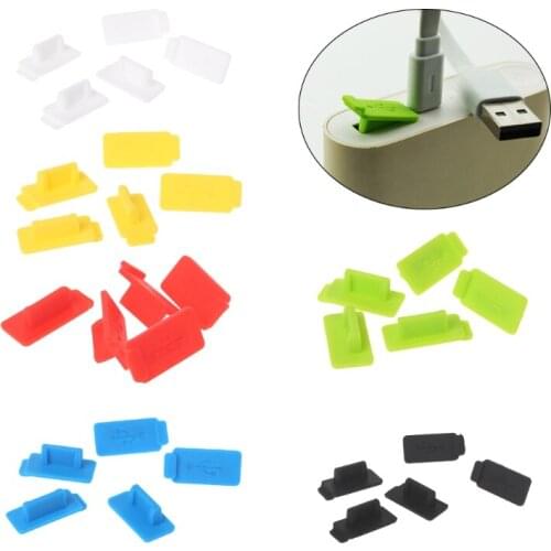 H05A 5Pcs Standard USB Dust Plug Port Charger Cover Interface Dustproof Prevention