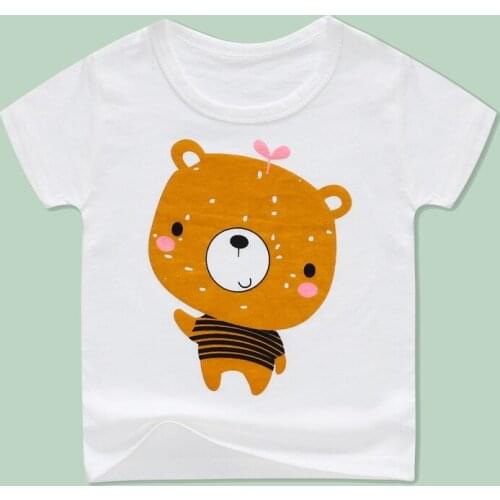 New T-shirt Childrens Wear 2019 Childrens Clothing Summer Short-sleeved Pure Cotton Childrens Summer Clothing T-shirt