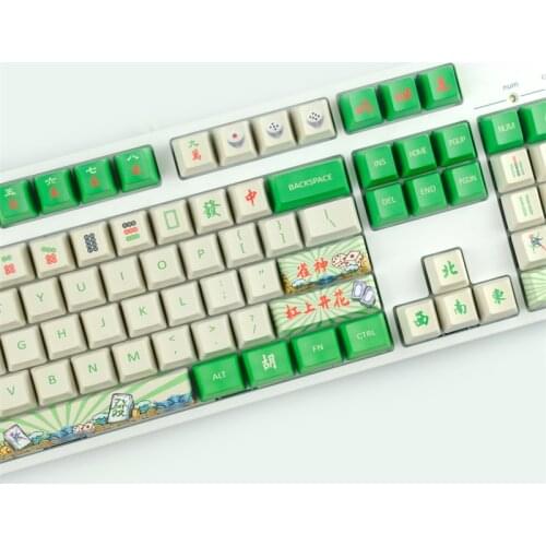 Original 108 Keys Flower Card Style PBT Keycaps DYE Subbed OEM Profile Customization Mechanical Keyboard With Key Puller