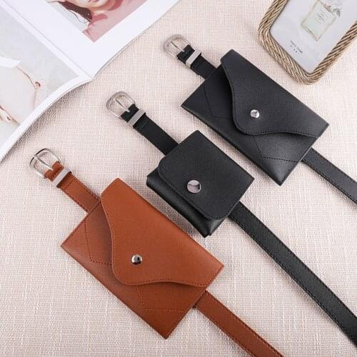 2019 Hot New Fanny Pack Women Belt Bag Leather Waist Bag Fashion Pure Color Ring PU Messenger Shoulder Chest pochete homem