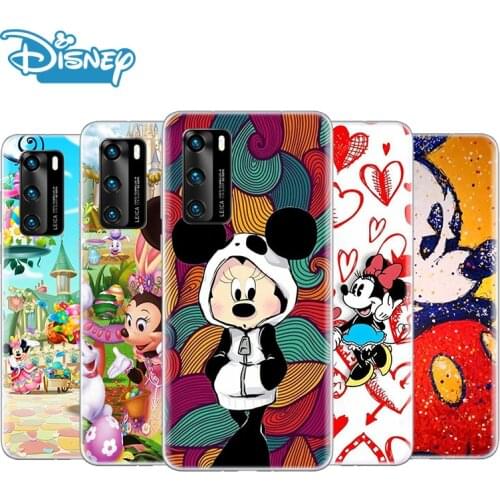Transparent Cover Mickey Minnie lovely For Huawei P50 P40 P30 P20 P10 P9 P8 Lite Pro Plus mini 2019 2017 Phone Case