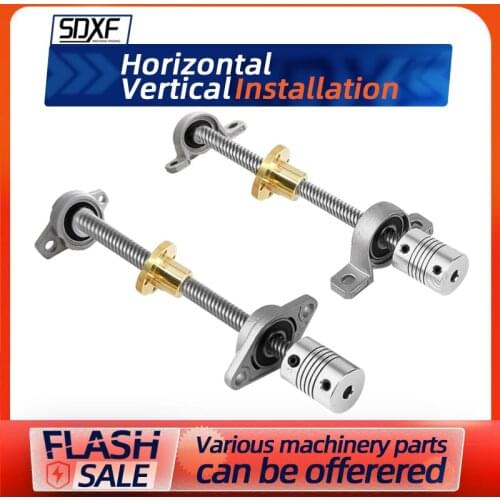 Factory direct sale, set T-shaped screw T8, lead 1/2/4/8/10/12/14mm, screw stepper motor screw 3D printer