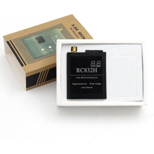 RC832H 5.8G 48CH Video Receiver VRX 12V Automatic Channel Search for TS832 TS5823 TS5828 RC Airplane Helicopter FPV Racing