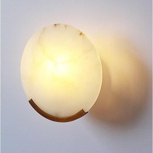 Light luxury marble wall lamp model room living room dining room bedroom bedside aisle wall lamp
