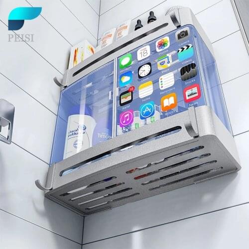 PEISI Silicone Toilet Brush Holder Wall-mount Toilet Brush Set For Bathroom WC Cleaning Tools Corner Cleaning Home Bathroom Set