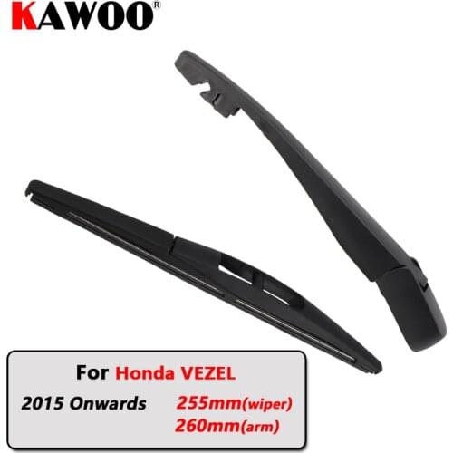 KAWOO Car Rear Wiper Blade Blades Back Window Wipers Arm For Honda VEZEL Hatchback (2015 Onwards) 255mm Car Accessories Styling