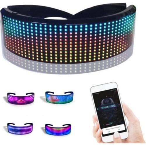 LED Glasses EL Wire Neon Party Luminous LED Glasses Light Up Glasses Rave Costume Party Decor DJ SunGlasses Halloween Decoration