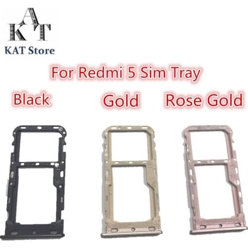 1 Piece For Redmi 5 5A 6 6A SIM Card Tray Micro SD Card Slot Holder Adapter for Xiaomi Redmi 5 5A 6 6A Replacement Parts