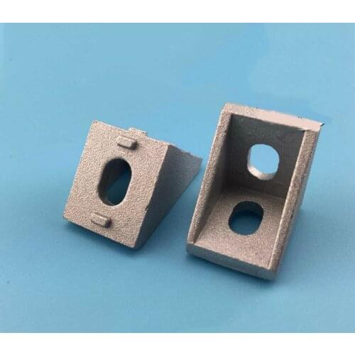 100PCS/LOT 2020 Series Corner Bracket Fittings 20*17 Slot 6 Corner Angle L Brackets Connector Aluminum Profile Accessories