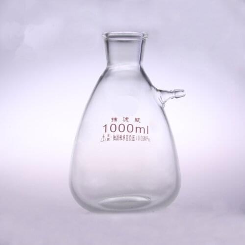 1000ml Glass Buchne Flask with one tube ;Suction Filter Flask;Lab glassware;lab supplies