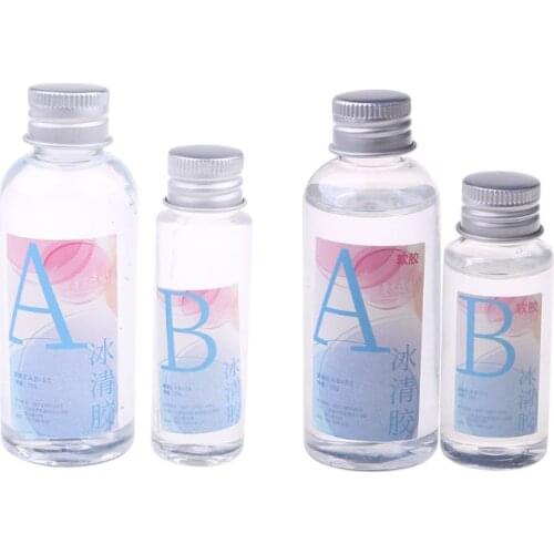 2 Pcs/set DIY Handmade Jewelry AB Hard/Soft Glue Crystal Specimen High Transparent Epoxy Glues Crafts Making Accessories