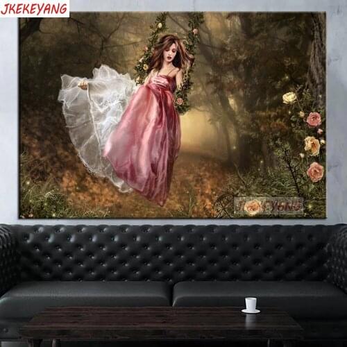 5D DIY square/round Diamond painting Beautiful woman and flowers Cross Stitch Diamond Embroidery Pattern Rhinestone J3093