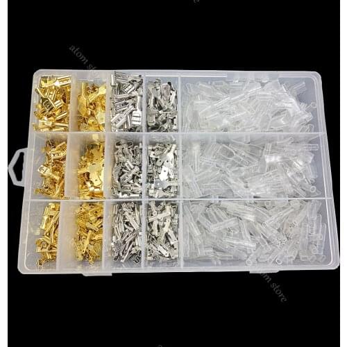 800pcs 2.8/4.8/6.3 crimping terminal insulation sealed wire connector crimping terminal connector kit