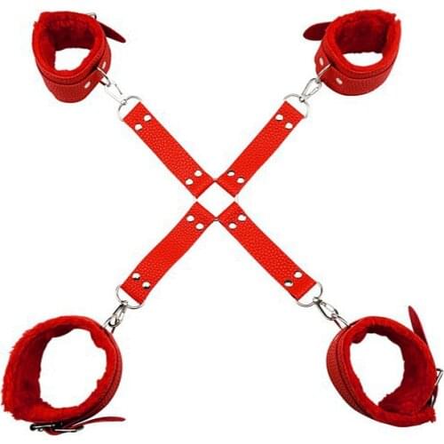 A55 Adult Sex Toys Handcuffs Footcuff Kits SM Slave Game Flirting Binding Strap BDSM Bondage Discipline Couple Flirting Toys