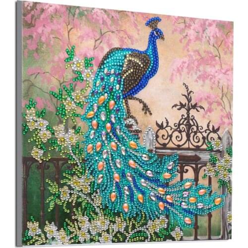 DIY Special Shape Diamond Painting peafowl DIY 5D Part Drill Cross Stitch Crystal Art Diamond Embroidery Decoration