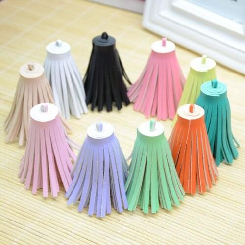 Tassel Keychain Leather Diy Key Chain Accessories Car Handbag Purse Phone Bag Pendant Black 2020 Trinket Porte Clef Chaveiros