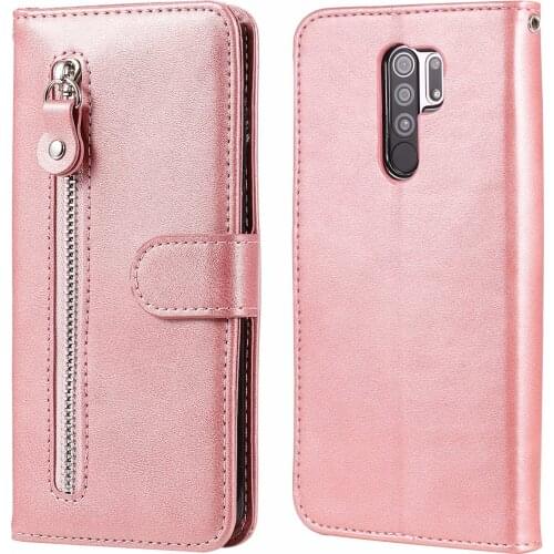 Flip Leather zipper Wallet Cover Phone case Redmi 9 Note 9S 9A 8A 8T Note 7 8 Pro Case For Xiaomi POCO X3 A3 Mi A2 lite Note 10