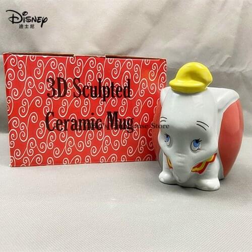 2021 Disney Dumbo Childrens Water Cup Ceramic Drinking Water Cup Breakfast Cup Childrens Milk Cup Creative Kids Mug