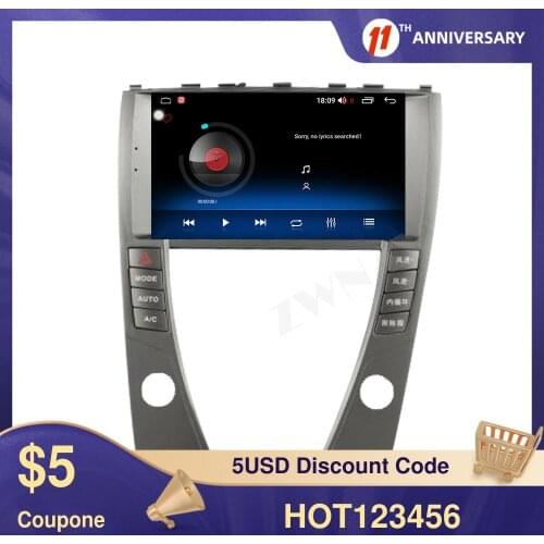 For Lexus ES 2006-2012 Android 10.0 Car Multimedia Player Car GPS Navigation Auto Stereo Radio Tape Recorder Head Unit 4G 64GB