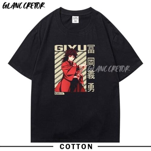 Japanese Anime Kimetsu no Yaiba T-shirt O-Neck Short Sleeves Summer Casual Fashion Unisex Men Tshirt Harajuku Cotton Tops Tees